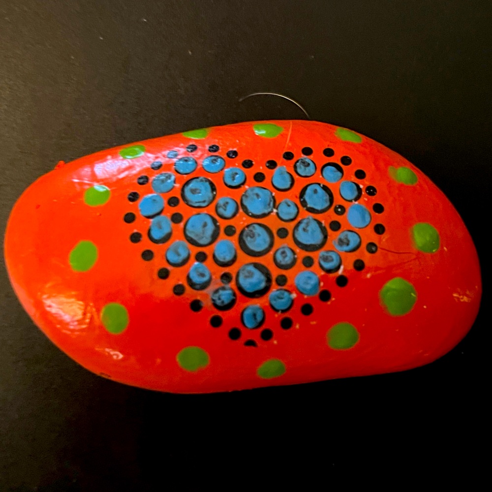 Stone Heart Dot Painted Rock